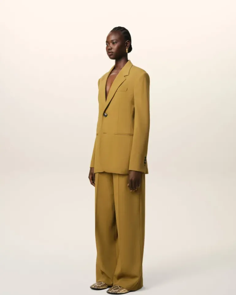 Ami Paris Mustard Wool Semi-Lined Jacket HAVANA Sale
