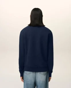 Ami Paris Navy Cotton Ami de Coeur Sweatshirt NIGHT BLUE Best Sale