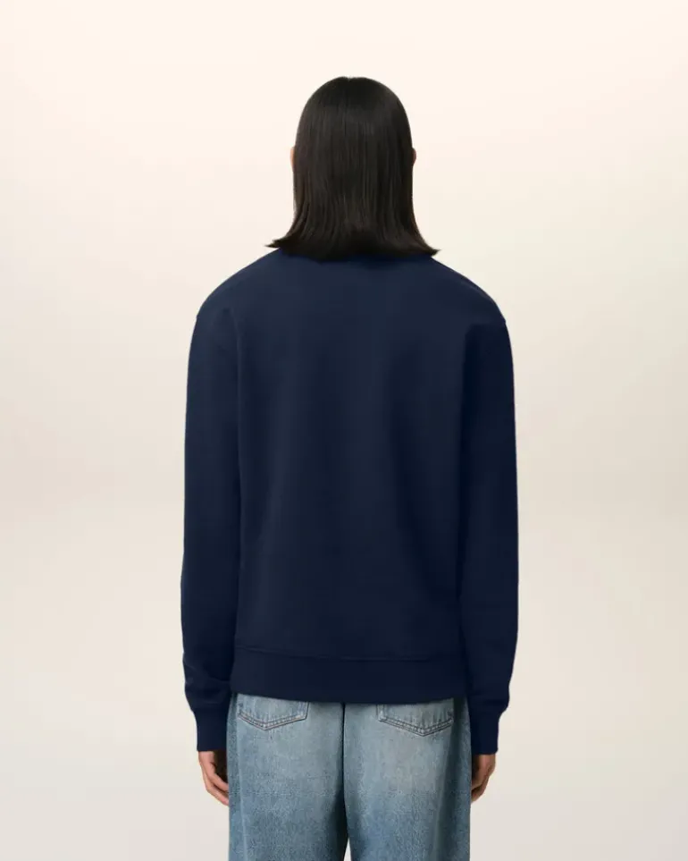 Ami Paris Navy Cotton Ami de Coeur Sweatshirt NIGHT BLUE Best Sale