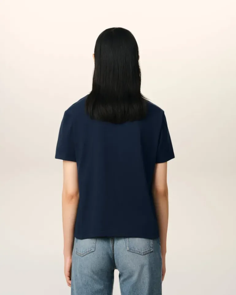 Ami Paris Navy Cotton Ami de Coeur T-Shirt NIGHT BLUE Fashion