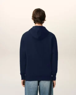 Ami Paris Navy Cotton Ami de Coeur Hoodie NIGHT BLUE Hot