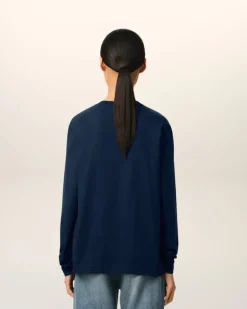 Ami Paris Navy Cotton Ami de Cœur T-Shirt NIGHT BLUE Store