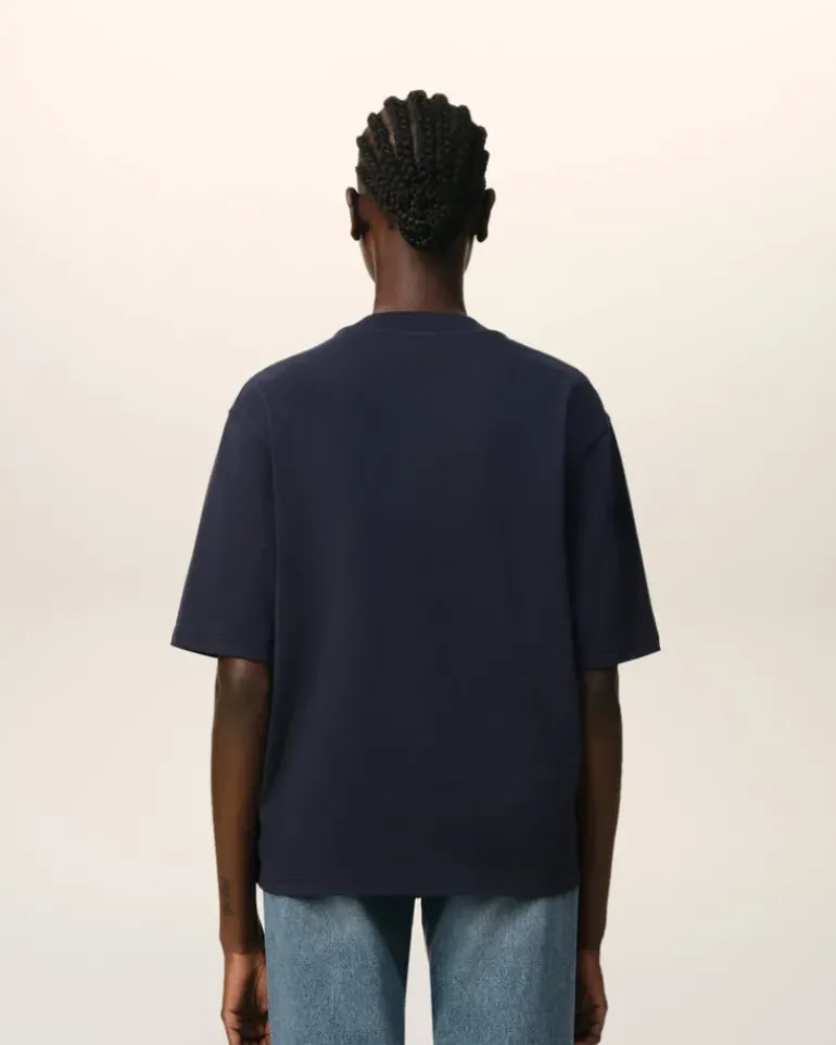 Ami Paris Navy Cotton Patch T-Shirt NAVY BLUE Cheap