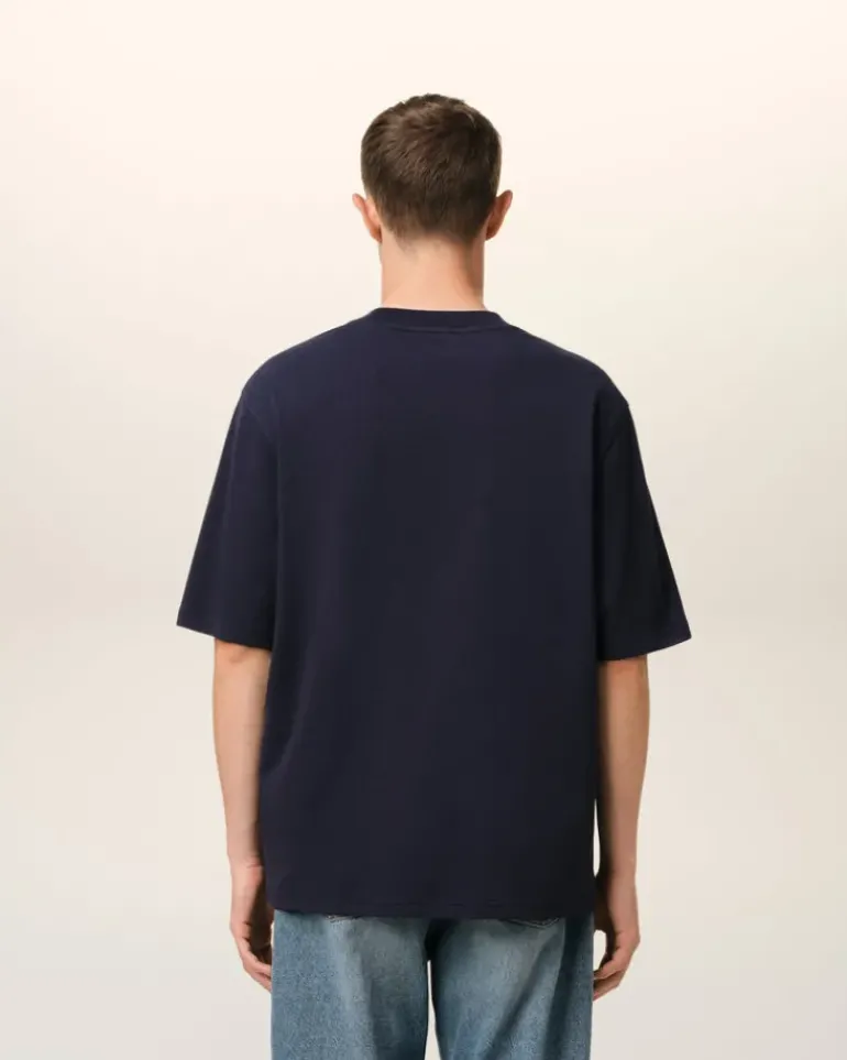 Ami Paris Navy Cotton Patch T-Shirt NAVY BLUE Cheap