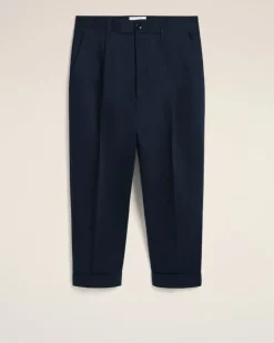 Ami Paris Navy Cotton Carrot Oversized Trousers NAVY BLUE Online