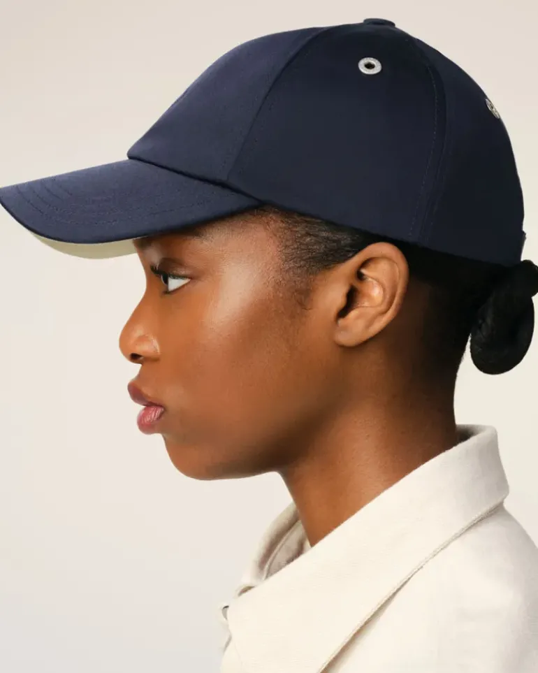 Ami Paris Navy Cotton Tonal Ami de Coeur Embroidery Cap NAVY BLUE/GINGER Discount
