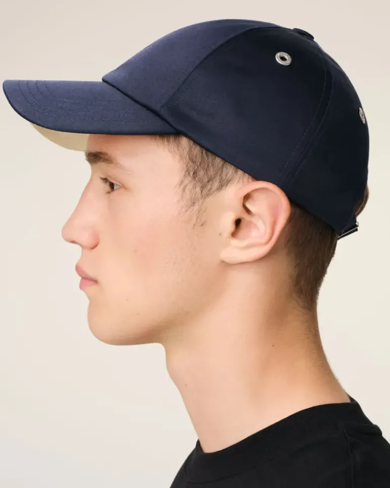 Ami Paris Navy Cotton Tonal Ami de Coeur Embroidery Cap NAVY BLUE/GINGER Discount