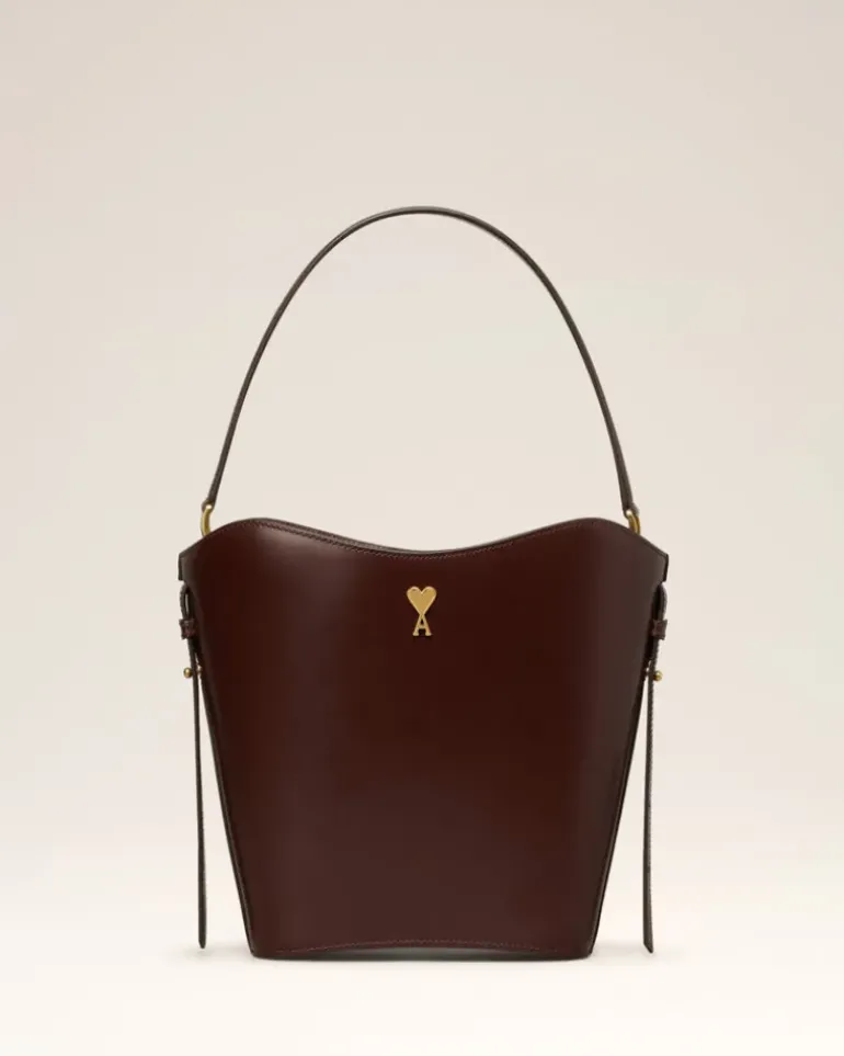 Ami Paris Paris Paris Bucket Bag CHOCOLATE Clearance