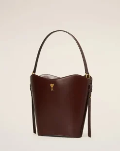 Ami Paris Paris Paris Bucket Bag CHOCOLATE Clearance
