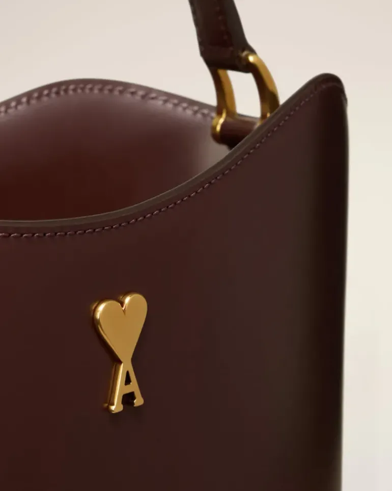 Ami Paris Paris Paris Bucket Bag CHOCOLATE Clearance