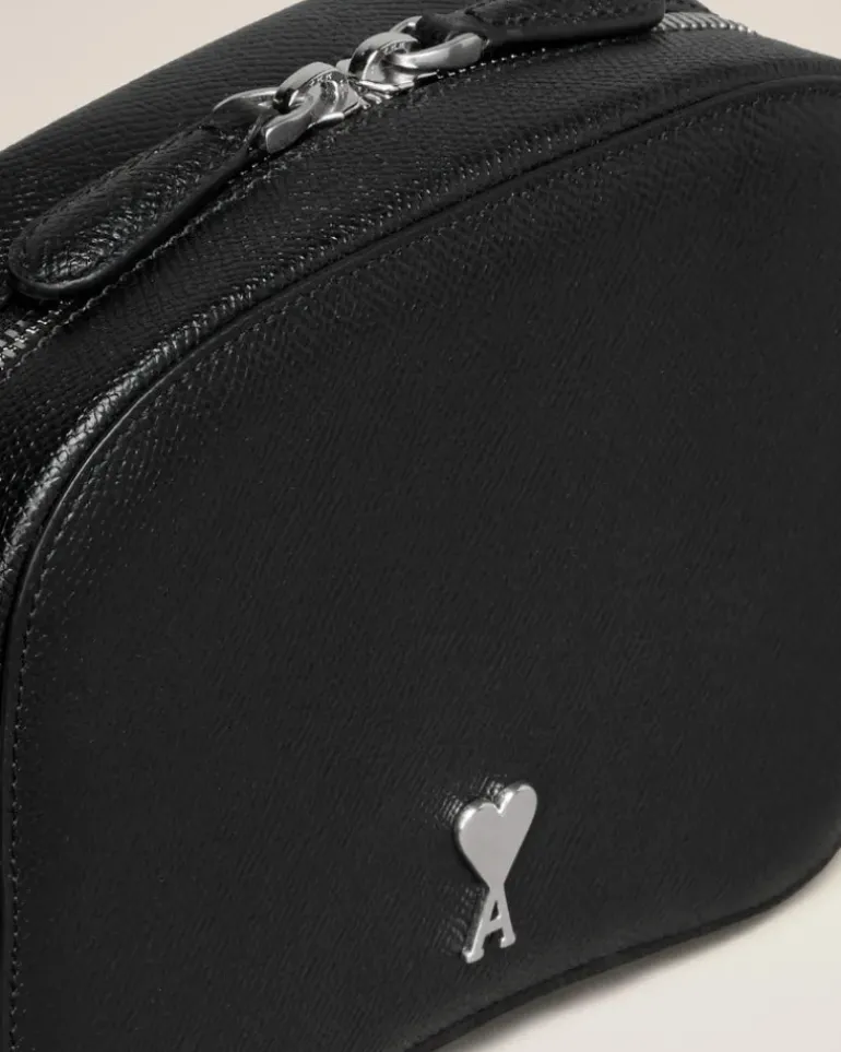 Ami Paris Paris Paris Camera Bag BLACK/VIBRATED SILVER Best Sale
