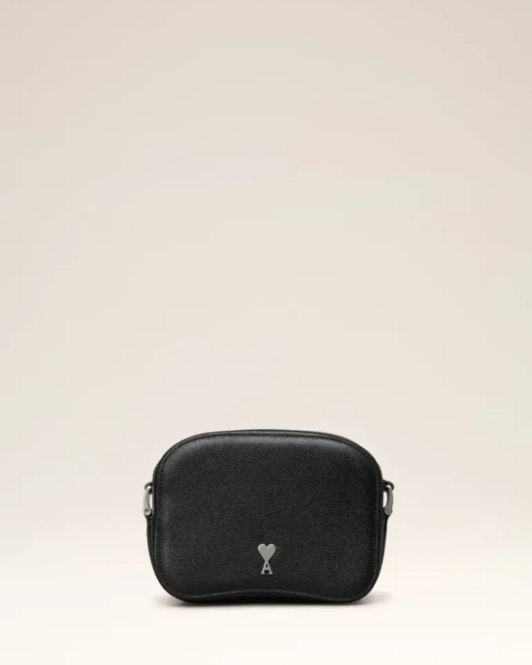 Ami Paris Paris Paris Camera Bag BLACK/VIBRATED SILVER Best Sale