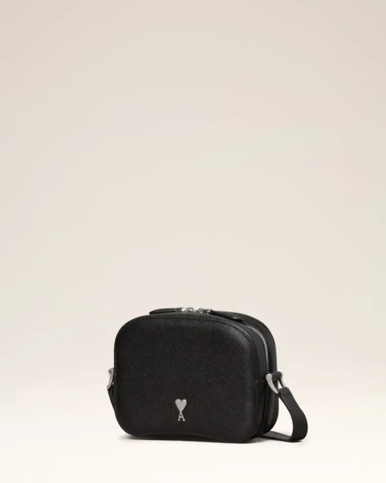 Ami Paris Paris Paris Camera Bag BLACK/VIBRATED SILVER Best Sale