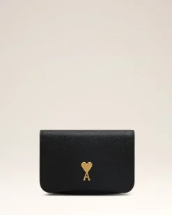 Ami Paris Paris Paris Strap Card Holder BLACK/VIBRATED BRASS Store