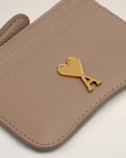 Ami Paris Paris Paris Zipped Card Holder LIGHT TAUPE Fashion