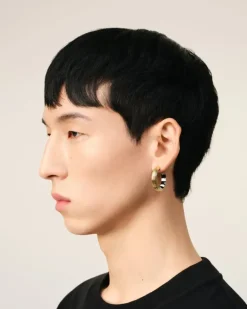 Ami Paris Piano Hoops Small Size GOLD Store