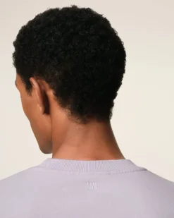 Ami Paris Purple Cotton Ami de Coeur Sweatshirt LILAC Flash Sale