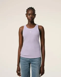 Ami Paris Purple Cotton Rib Ami de Coeur Tanktop LILAC Shop