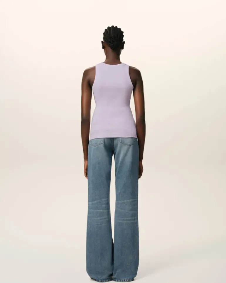 Ami Paris Purple Cotton Rib Ami de Coeur Tanktop LILAC Shop
