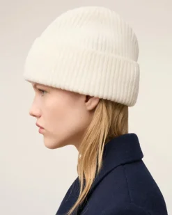 Ami Paris Red Ami de Coeur Beanie OFF WHITE/ RED Discount