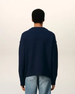 Ami Paris Red Ami de Coeur Cardigan NIGHT BLUE/RED Fashion