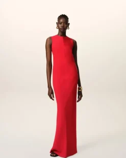 Ami Paris Red Long Straight Dress POPPY Store