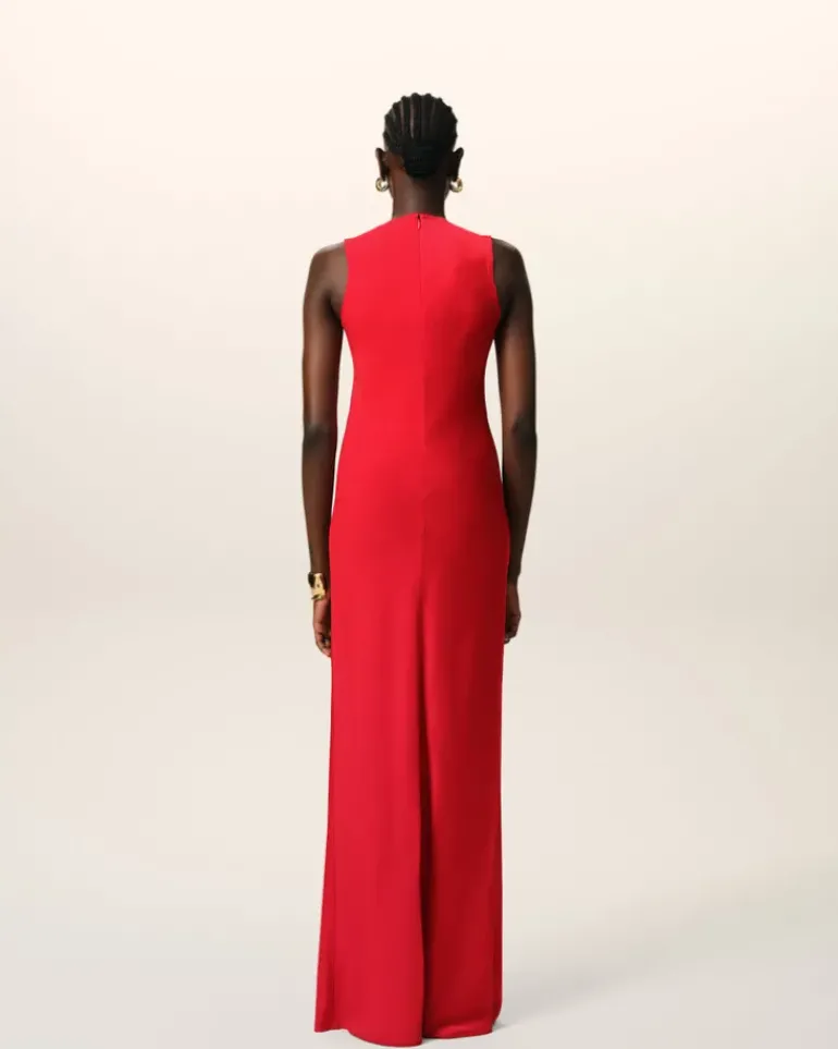 Ami Paris Red Long Straight Dress POPPY Store