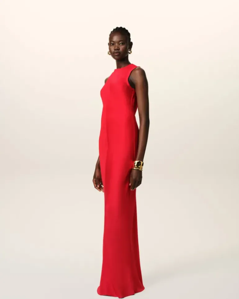 Ami Paris Red Long Straight Dress POPPY Store