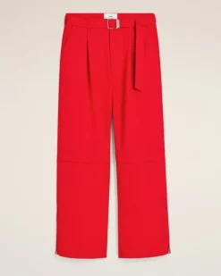 Ami Paris Red Wool Cargo Trousers POPPY Online