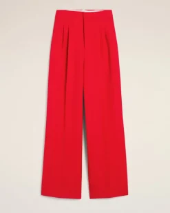 Ami Paris Red Wool High Waist Large Trousers POPPY Cheap