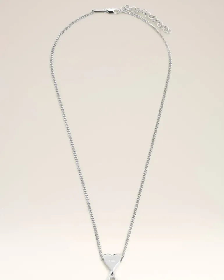Ami Paris Brass Ami de Coeur Pendant Necklace SILVER Cheap