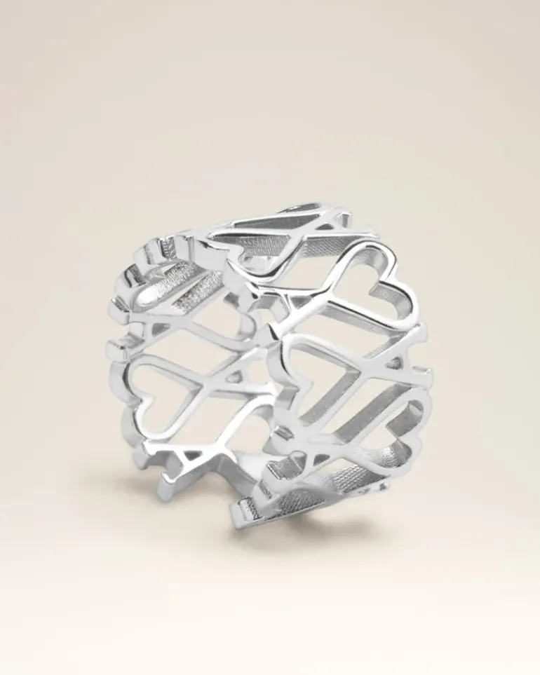 Ami Paris Brass Ami de Coeur Ring SILVER Outlet