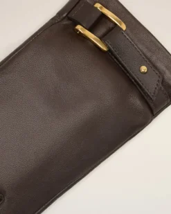 Ami Paris Strap Detail Gloves DARK COFFEE Clearance