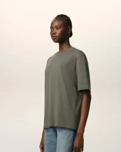 Ami Paris Taupe Cotton Tonal Ami de Coeur T-Shirt SMOKE GREY Best