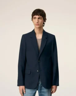 Ami Paris Two Buttons Jacket NAVY BLUE Best Sale