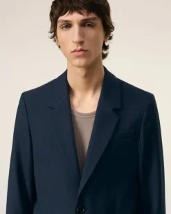Ami Paris Two Buttons Jacket NAVY BLUE Best Sale