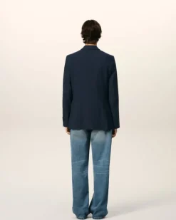 Ami Paris Two Buttons Jacket NAVY BLUE Best Sale