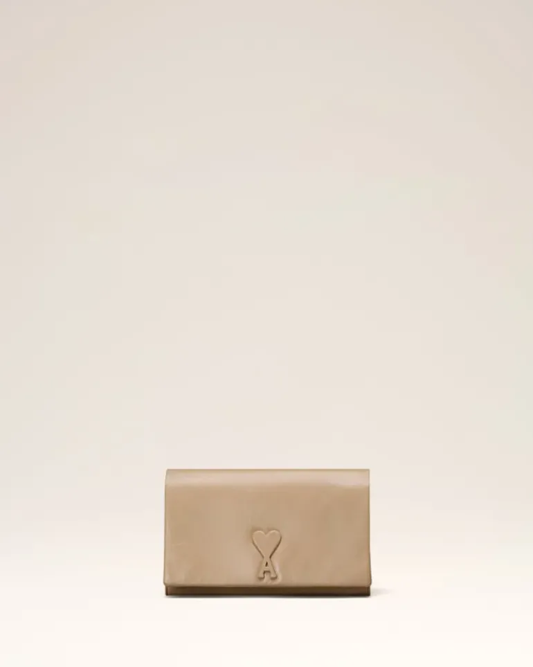 Ami Paris Voulez-Vous Wallet Strap LIGHT BEIGE Shop