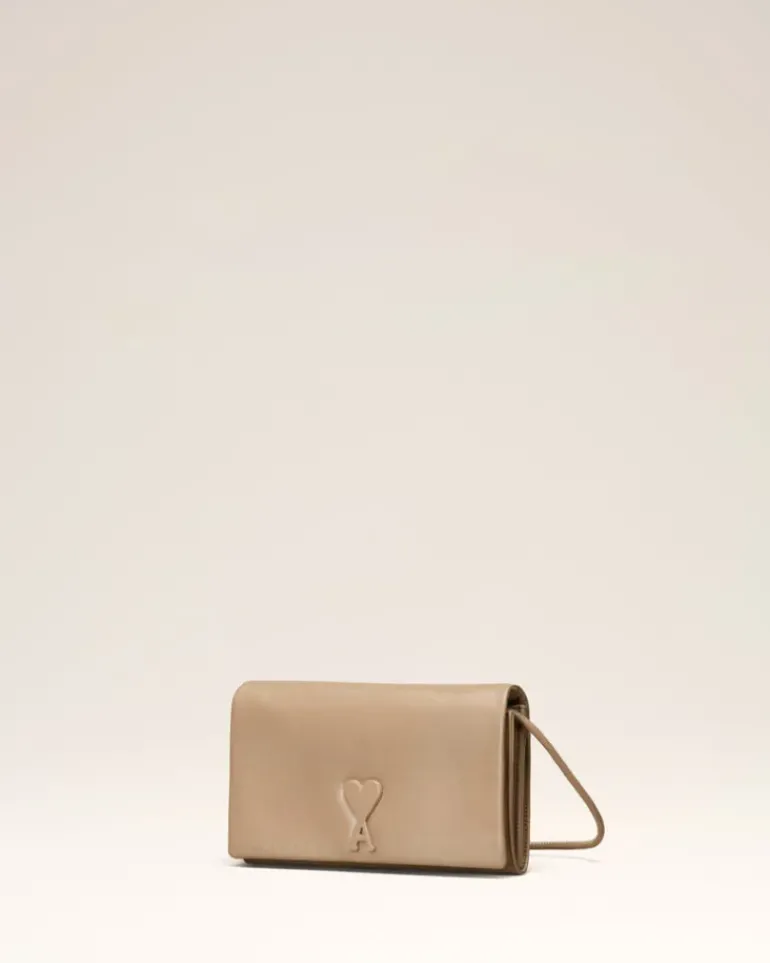 Ami Paris Voulez-Vous Wallet Strap LIGHT BEIGE Shop