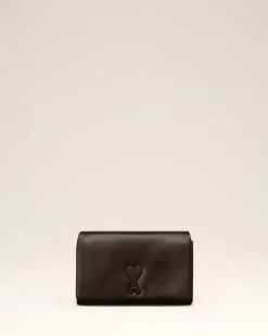Ami Paris Voulez-Vous Wallet Strap DARK COFFEE Shop