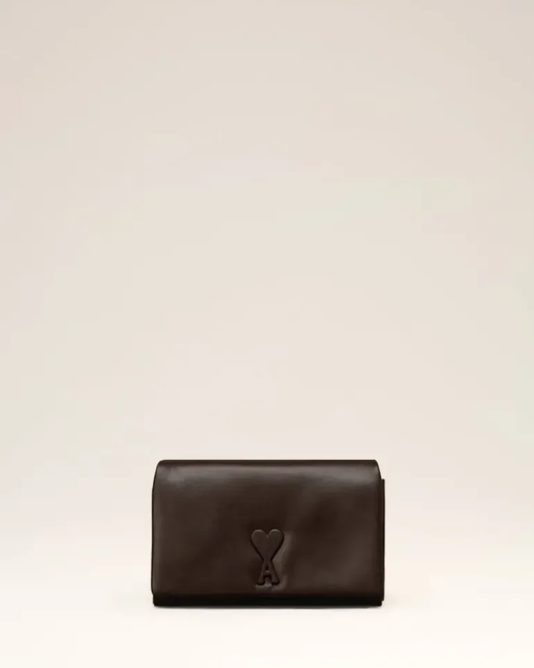 Ami Paris Voulez-Vous Wallet Strap DARK COFFEE Shop