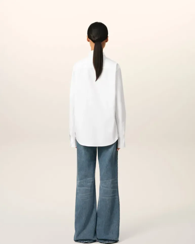 Ami Paris White Cotton Button-Down Ami de Coeur Shirt NATURAL WHITE Shop