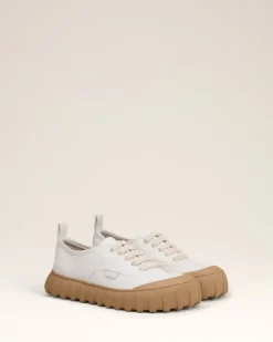 Ami Paris Cotton Low Top Tempo Canvas Sneakers WHITE Flash Sale