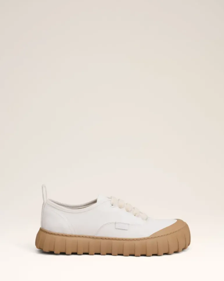 Ami Paris Cotton Low Top Tempo Canvas Sneakers WHITE Flash Sale
