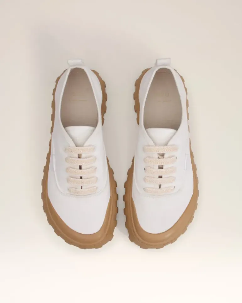 Ami Paris Cotton Low Top Tempo Canvas Sneakers WHITE Flash Sale