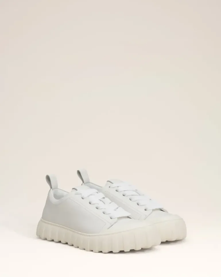 Ami Paris Leather Low Top Tempo Sneakers WHITE New