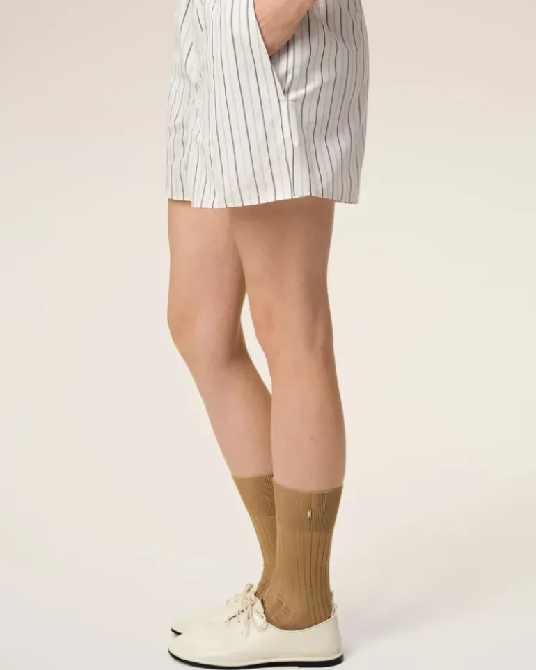 Ami Paris Yellow Cotton Ami de Coeur Plate Socks HAVANA//GOLD Hot
