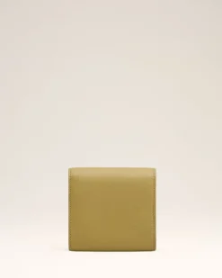 Ami Paris Yellow Leather Paris Paris Compact Wallet HAVANA/VIBRATED BRASS Cheap