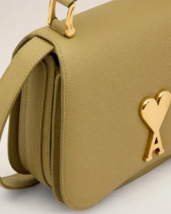 Ami Paris Yellow Leather Top Handle Paris Paris Bag HAVANA/VIBRATED BRASS Store