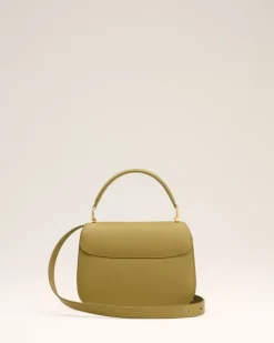 Ami Paris Yellow Leather Top Handle Paris Paris Bag HAVANA/VIBRATED BRASS Store